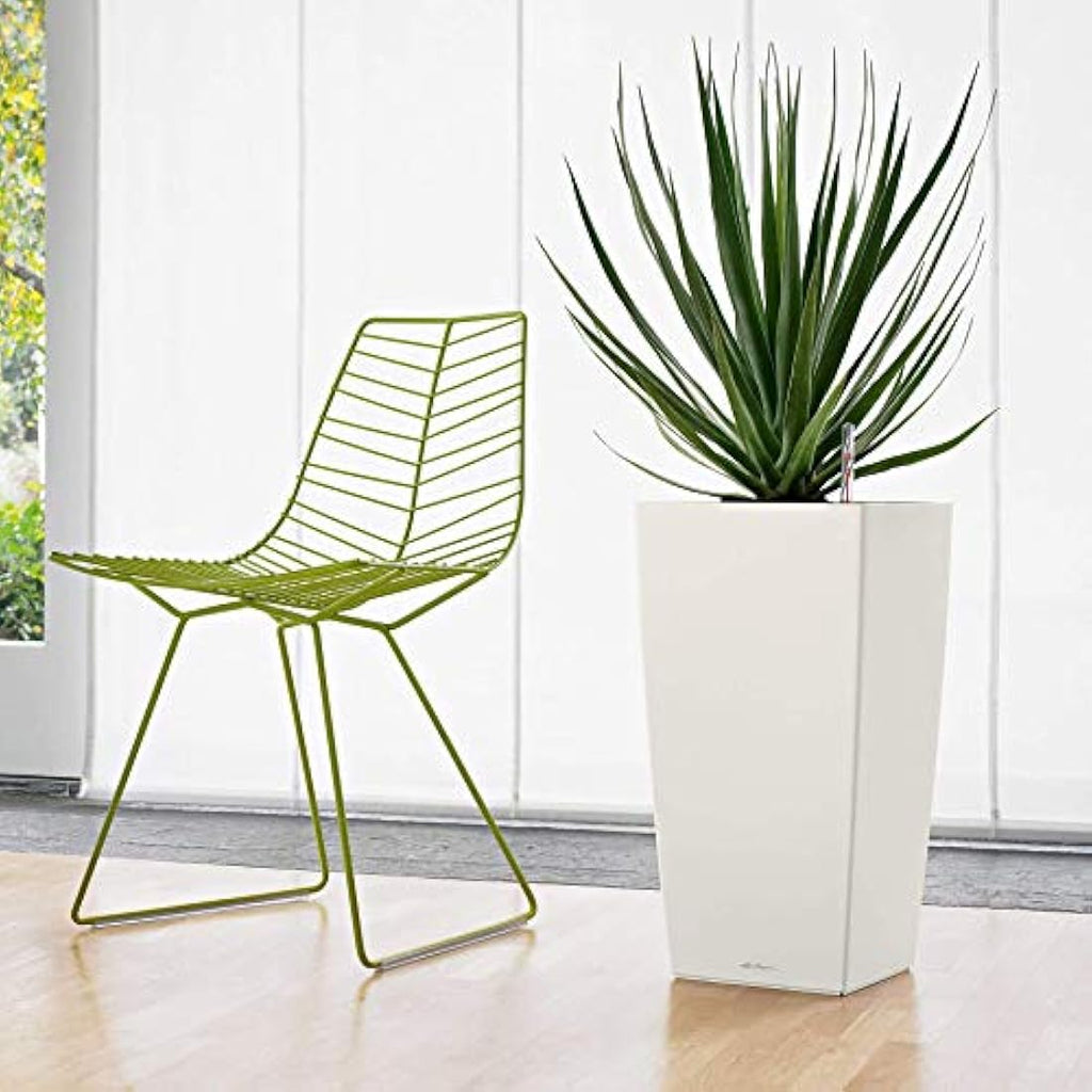 Lechuza Cubico Premium 30 Self-Watering Planter - Scarlet Red Gloss