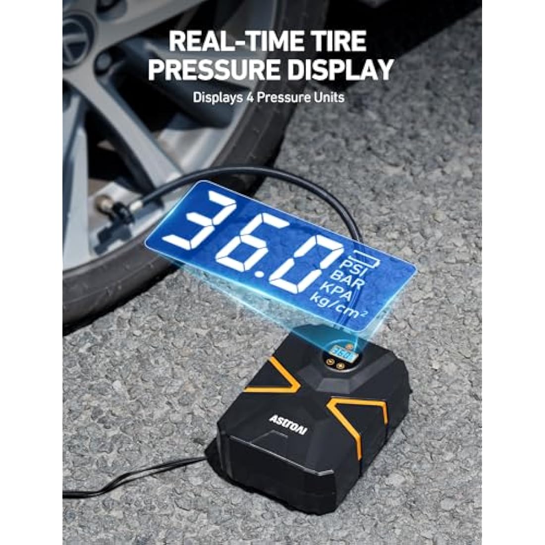 AstroAI Tyre Inflator Air Compressor | 150 PSI 12V DC Digital Car Pump