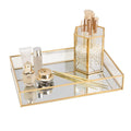 Gold Mirror Vanity Tray – Nordic Glass Makeup Organizer