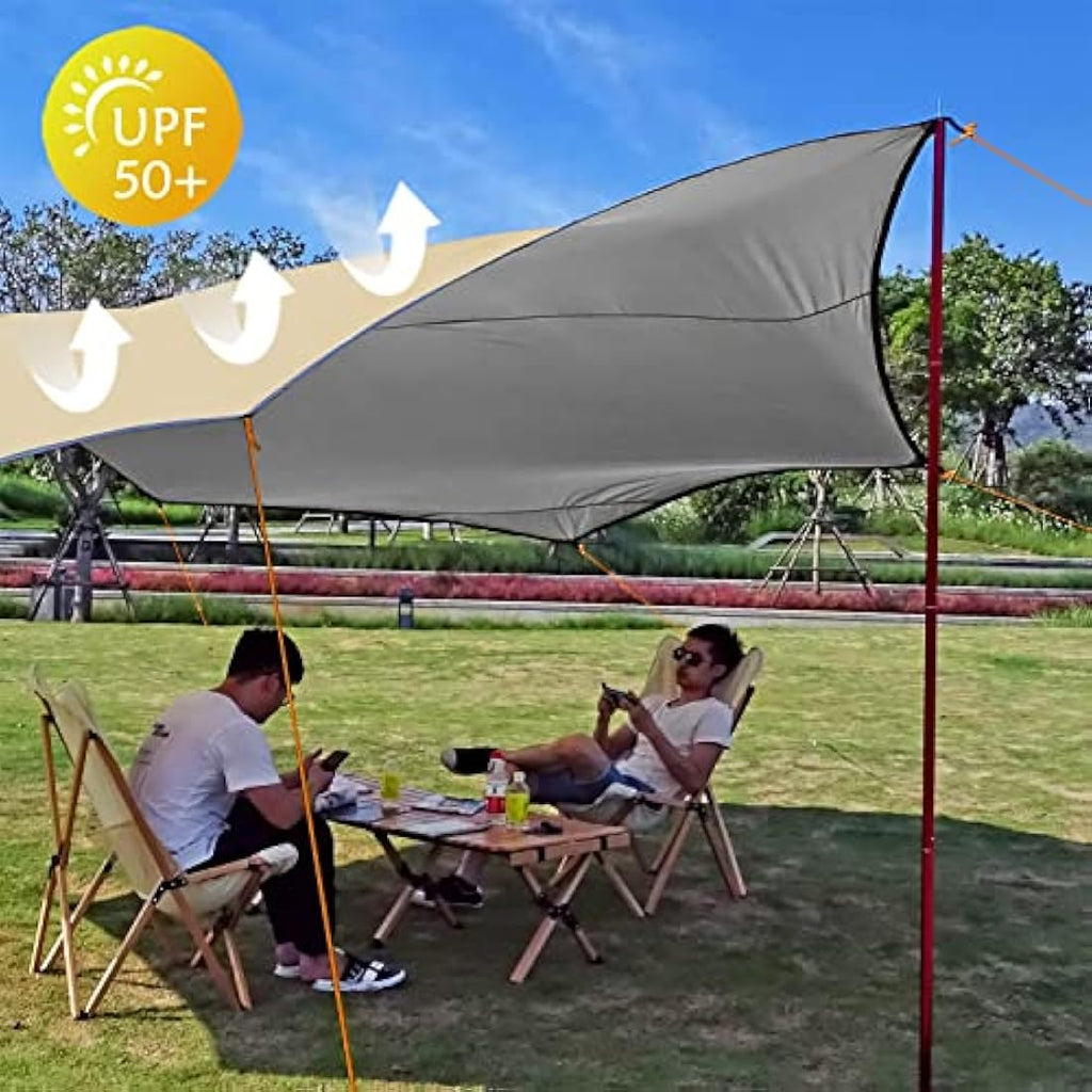 5x5m Waterproof Camping Tarp | Octagon UV Sun Canopy Shelter
