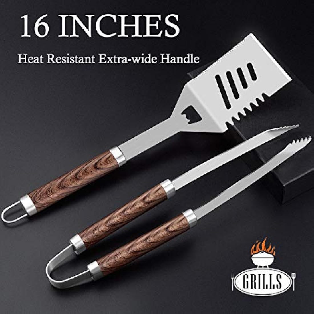 ROMANTICIST 29pcs BBQ Grill Tool Set | Stainless Steel Utensils with Case