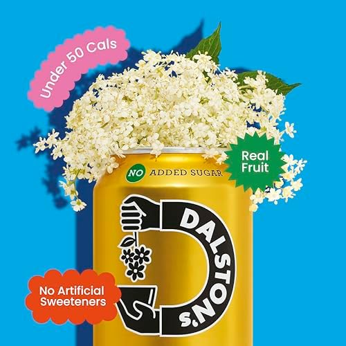 Dalston's Sparkling Elderflower Soda – Low Calorie & Vegan (24 x 330ml)