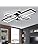 EIDISUNY Modern LED Ceiling Light – 94W Dimmable Rectangle with Remote