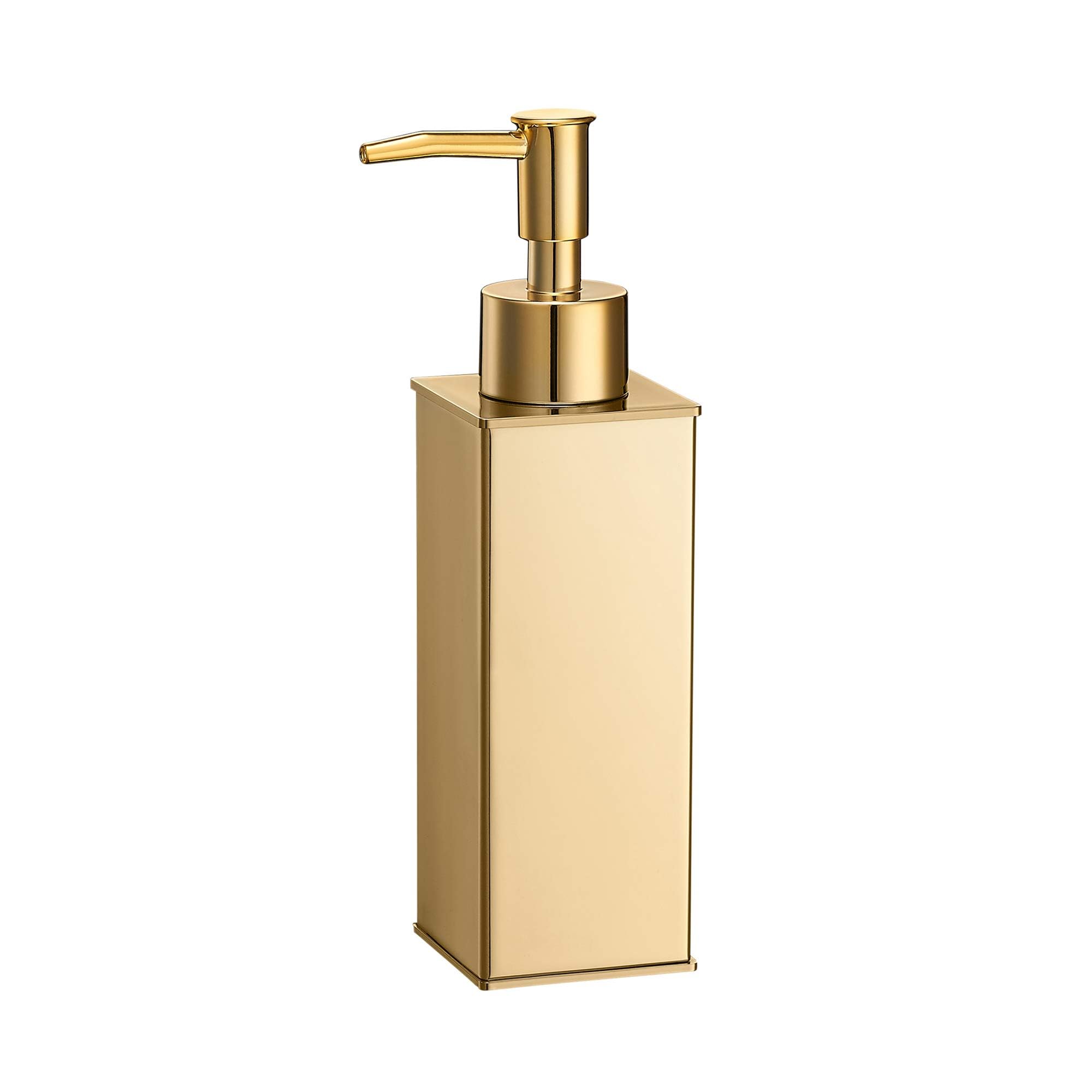 BGL Gold Soap Dispenser – Square Stainless Steel Refillable Pump