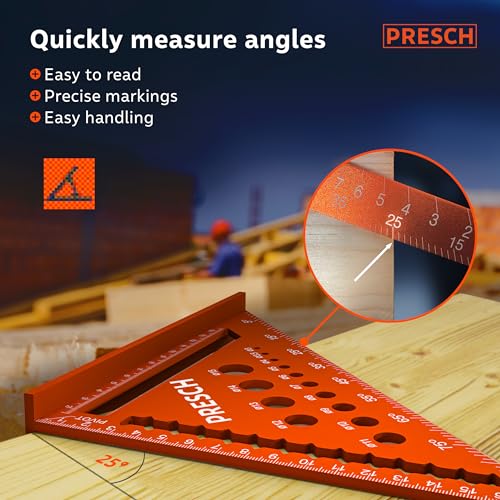 Presch Carpenters Square Set | 180mm & 300mm Milled Aluminum Tools