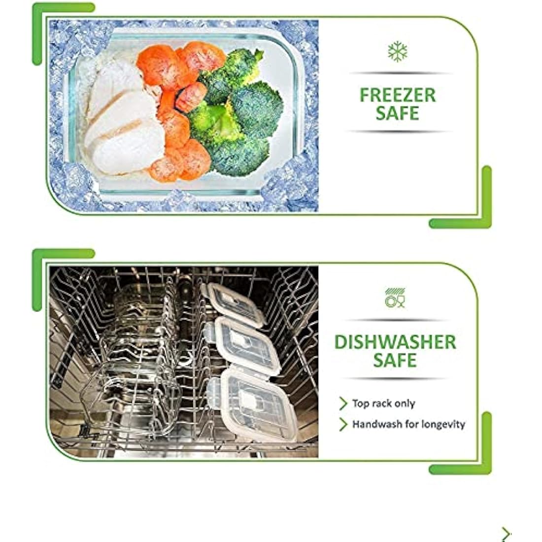 Jolof Store Glass Meal Prep Containers – 5-Pack Airtight Food Storage