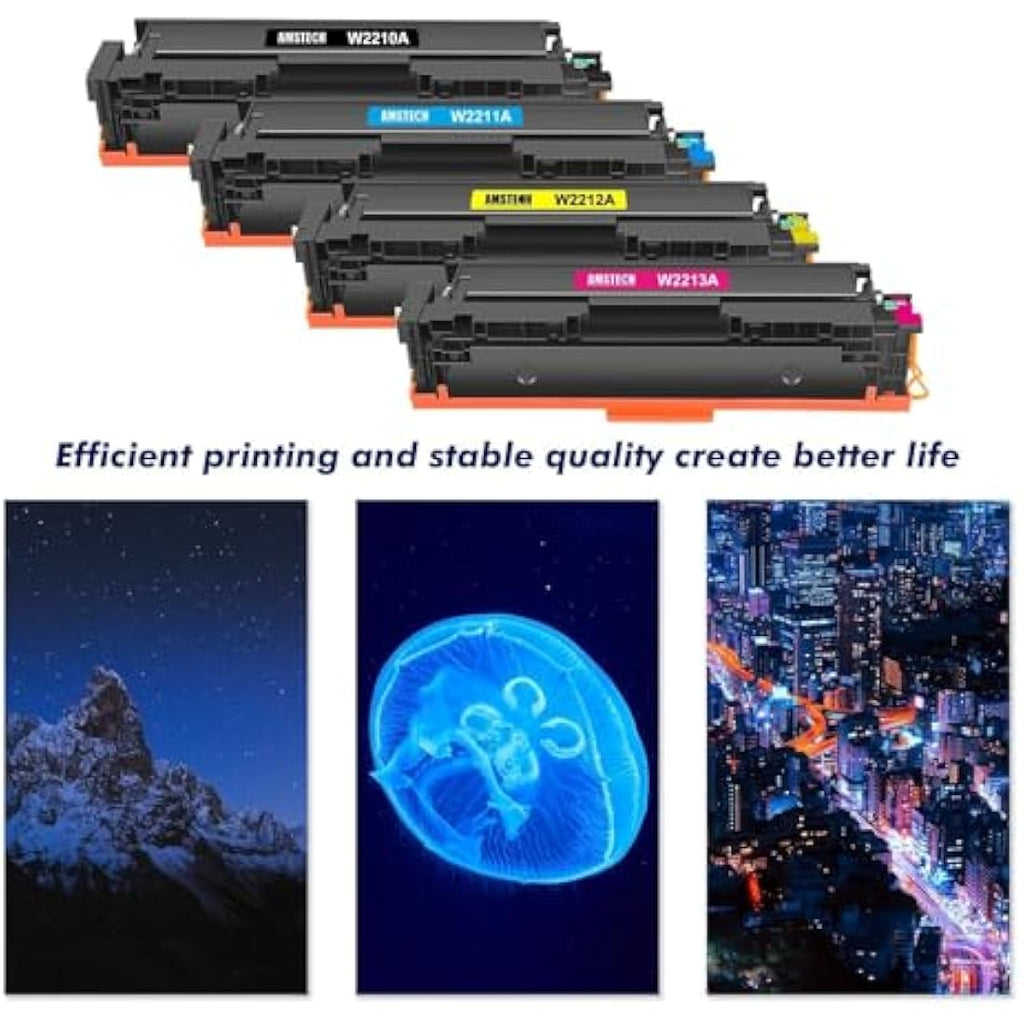 Jolof Store 207A 207X Toner Cartridge 4-Pack for HP Color LaserJet M283fdw
