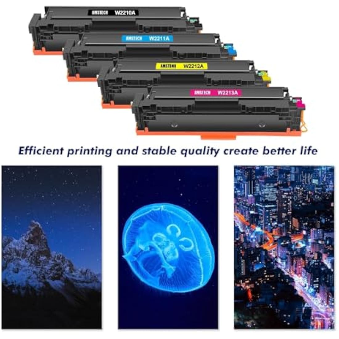 Jolof Store 207A 207X Toner Cartridge 4-Pack for HP Color LaserJet M283fdw