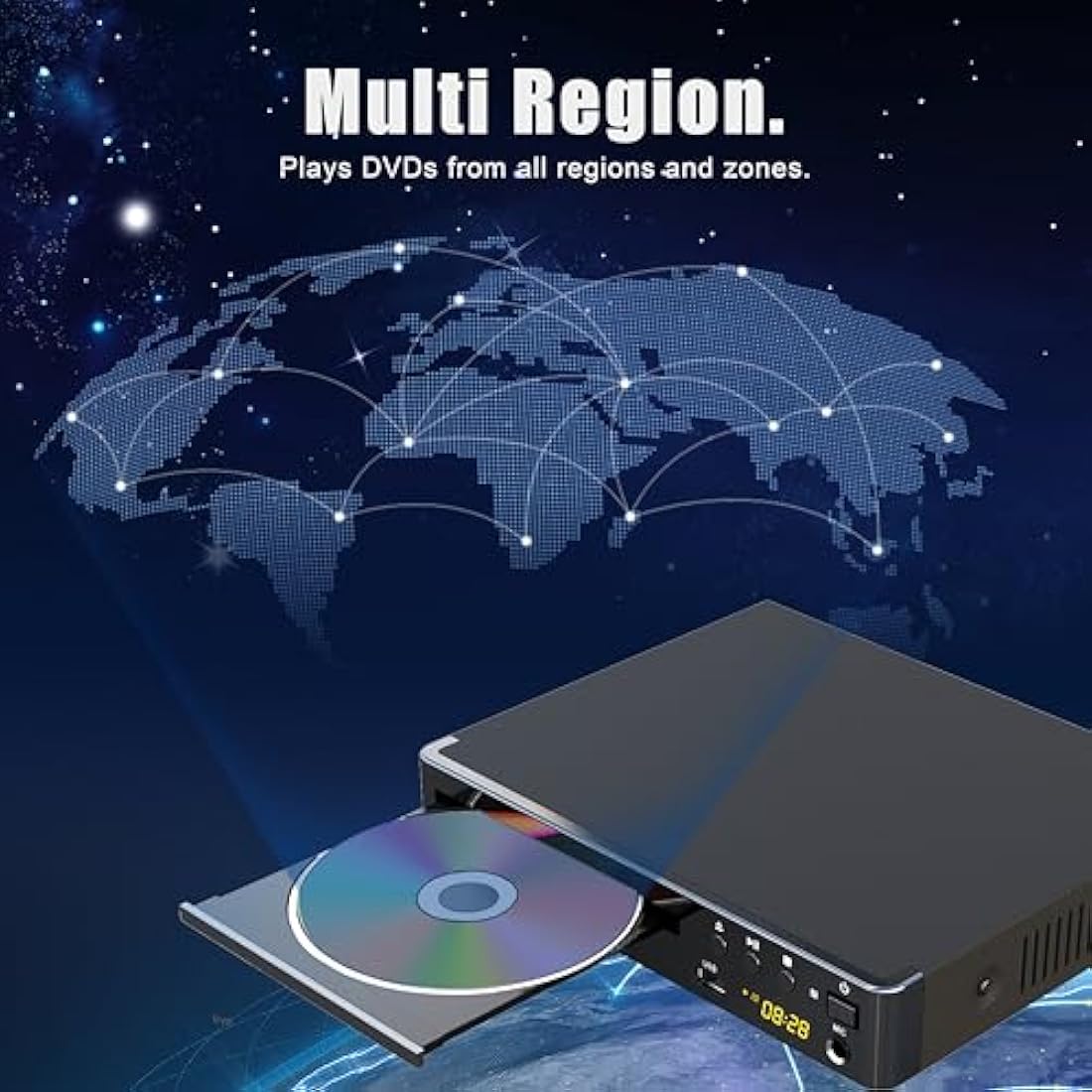 Multi-Region DVD Player – 1080p HDMI Upscaling & USB (LP-099UK)