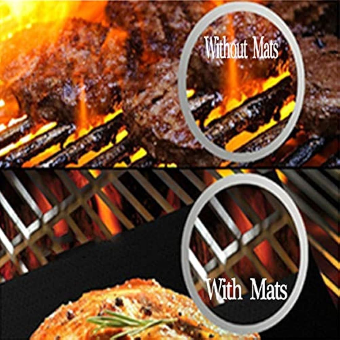 Non-Stick BBQ Grill Mats – Heat Resistant Reusable Oven Liners