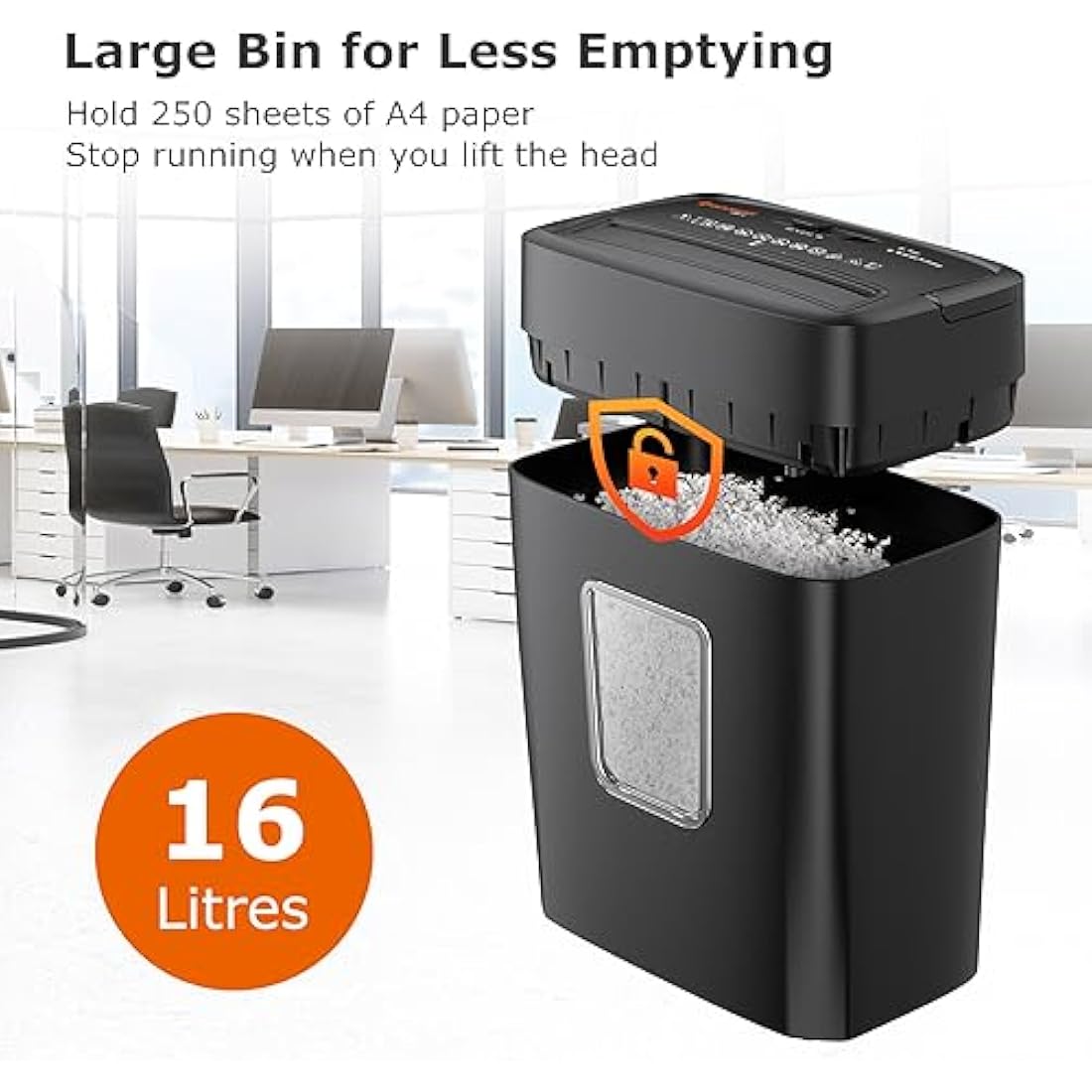 Bonsaii Micro-Cut Paper Shredder | 6-Sheet P-4 High Security (C261-D)