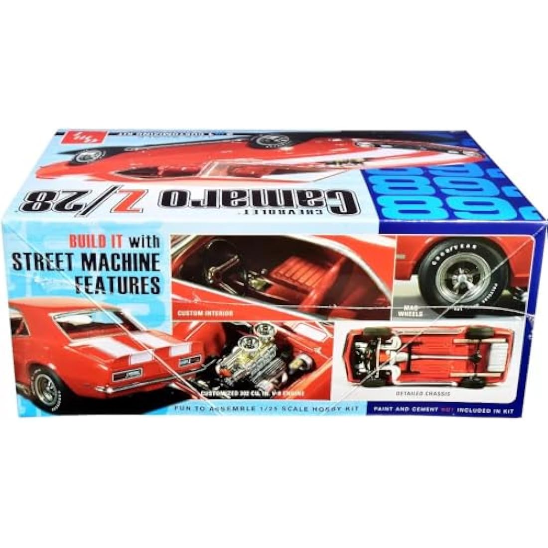 AMT 1968 Chevy Camaro Z/28 Model Kit – 1:25 Scale Plastic Replica