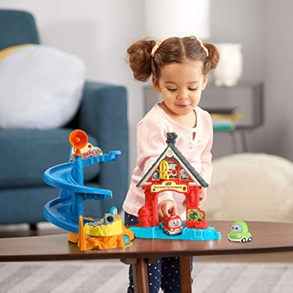 VTech Tut Tut Cory Speedster – Fire Station Playset with 2 Vehicles