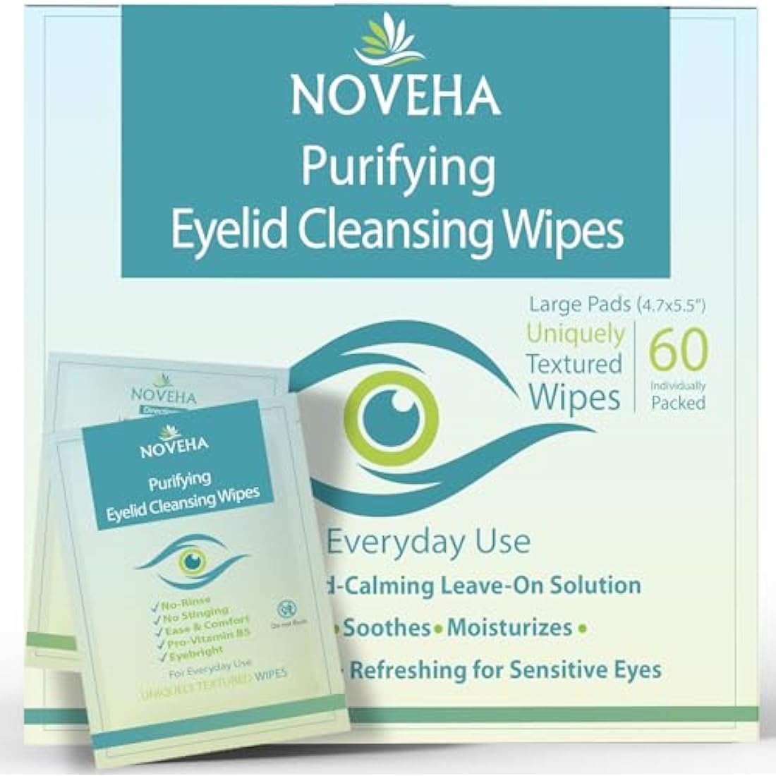 Hypochlorous Acid Eyelid & Lash Wipes for Sensitive Eyes