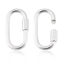 PH PandaHall 925 Sterling Silver Screw Lock Clasps for Necklace – 2pcs