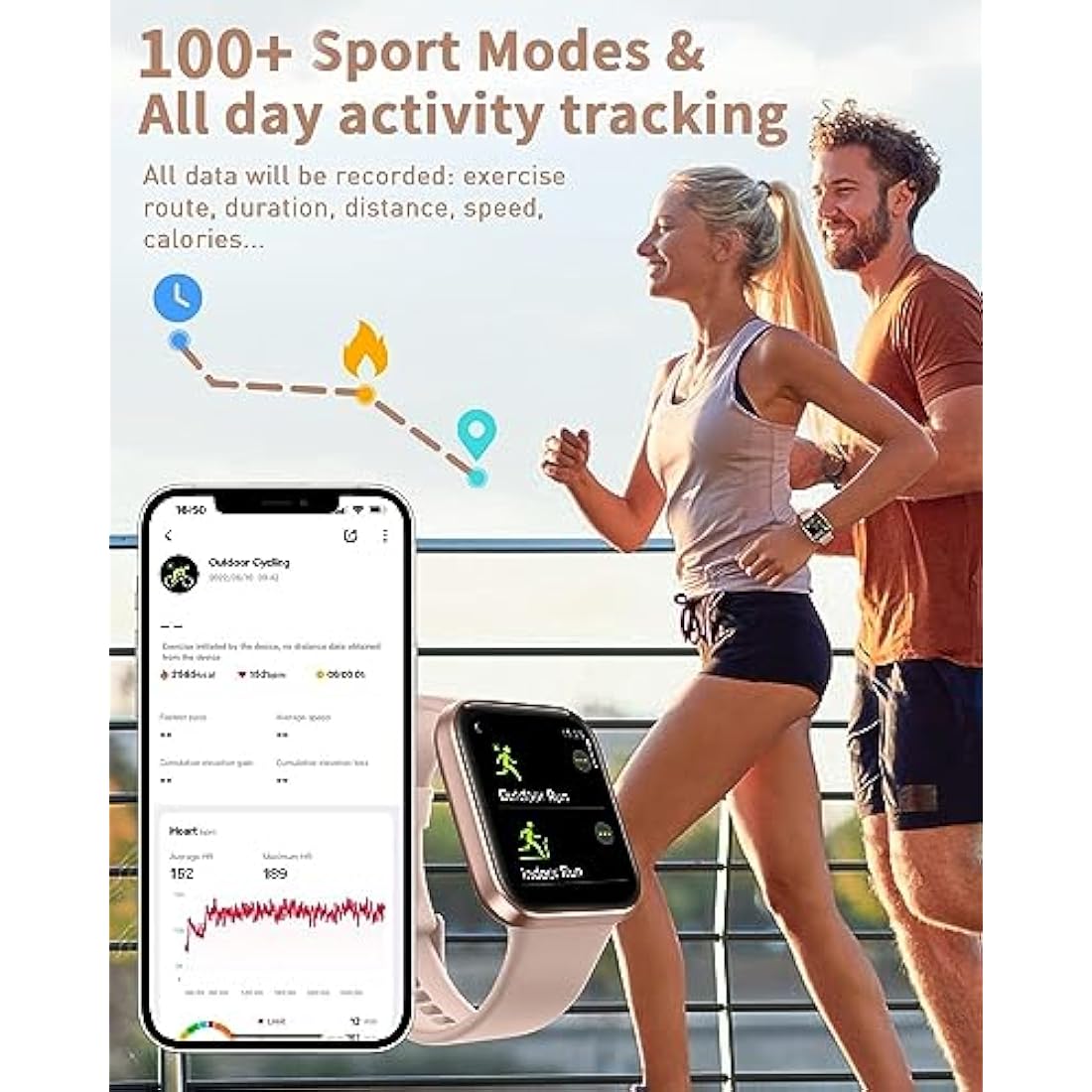 Women's Smart Watch – 1.8" Alexa & Bluetooth Call Fitness Tracker