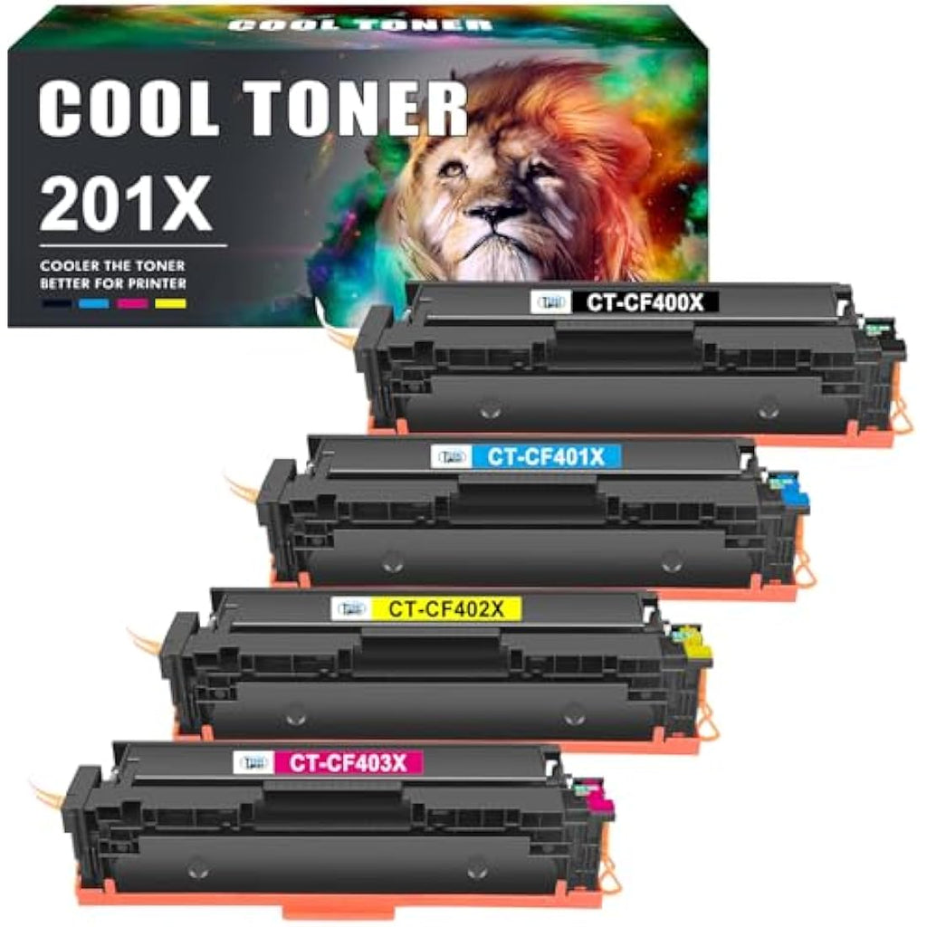 Cool Toner 201X Compatible Cartridges for HP Color LaserJet Pro M277dw | 4-Pack