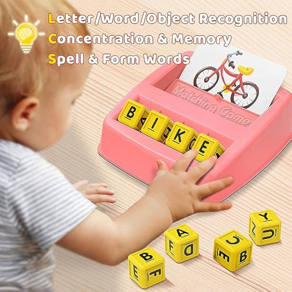 HahaGift Matching Letter Spelling Game - Montessori Educational Learning Toy