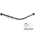 Misounda L-Shaped Curved Shower Curtain Rod – Stainless Steel Corner Rail
