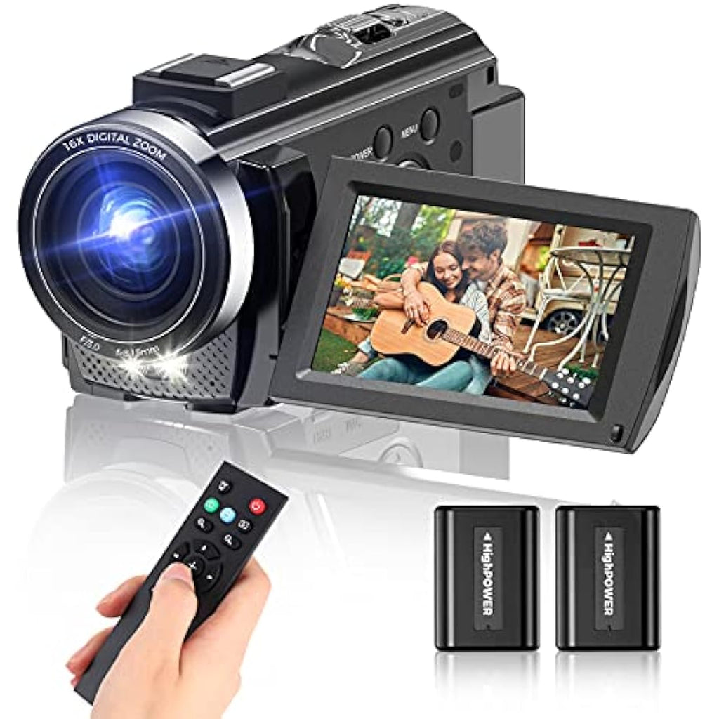 Sunscien 1080P Video Camera Camcorder | 3.0" IPS Screen Vlogging Camera