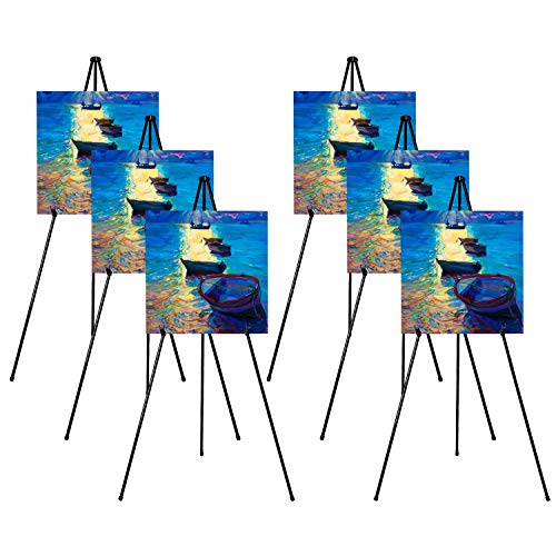 Mutualsign Portable Art Easel | 168cm Folding Tripod Display Stand - Black