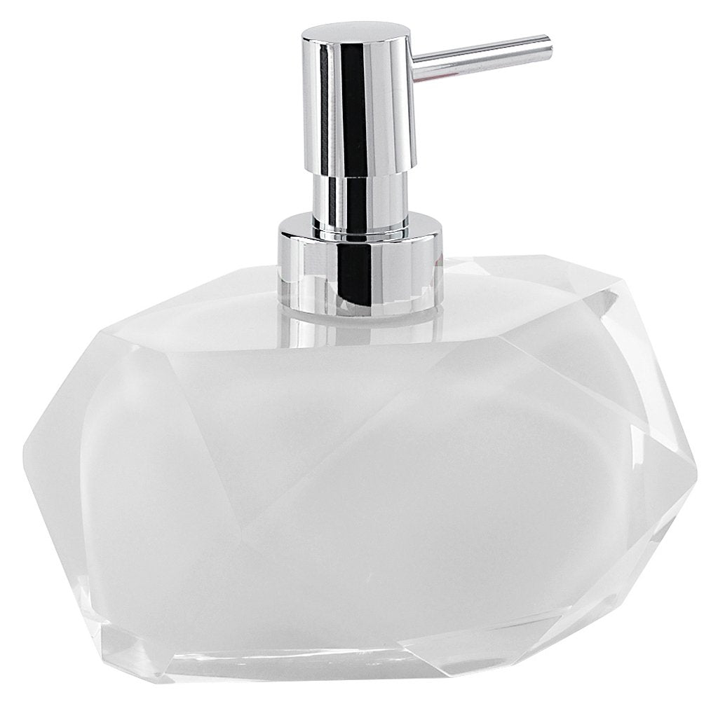 Gedy Chanelle White Resin Soap Dispenser – Modern Bathroom Accessory