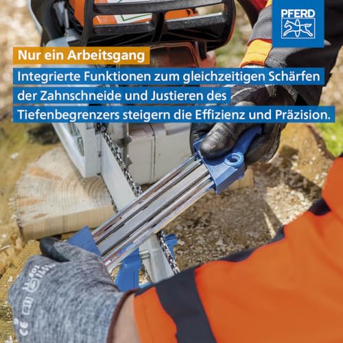 PFERD CS-X Chain Saw Sharpener | 3.2 mm File for 1/4" Low Profile Chain