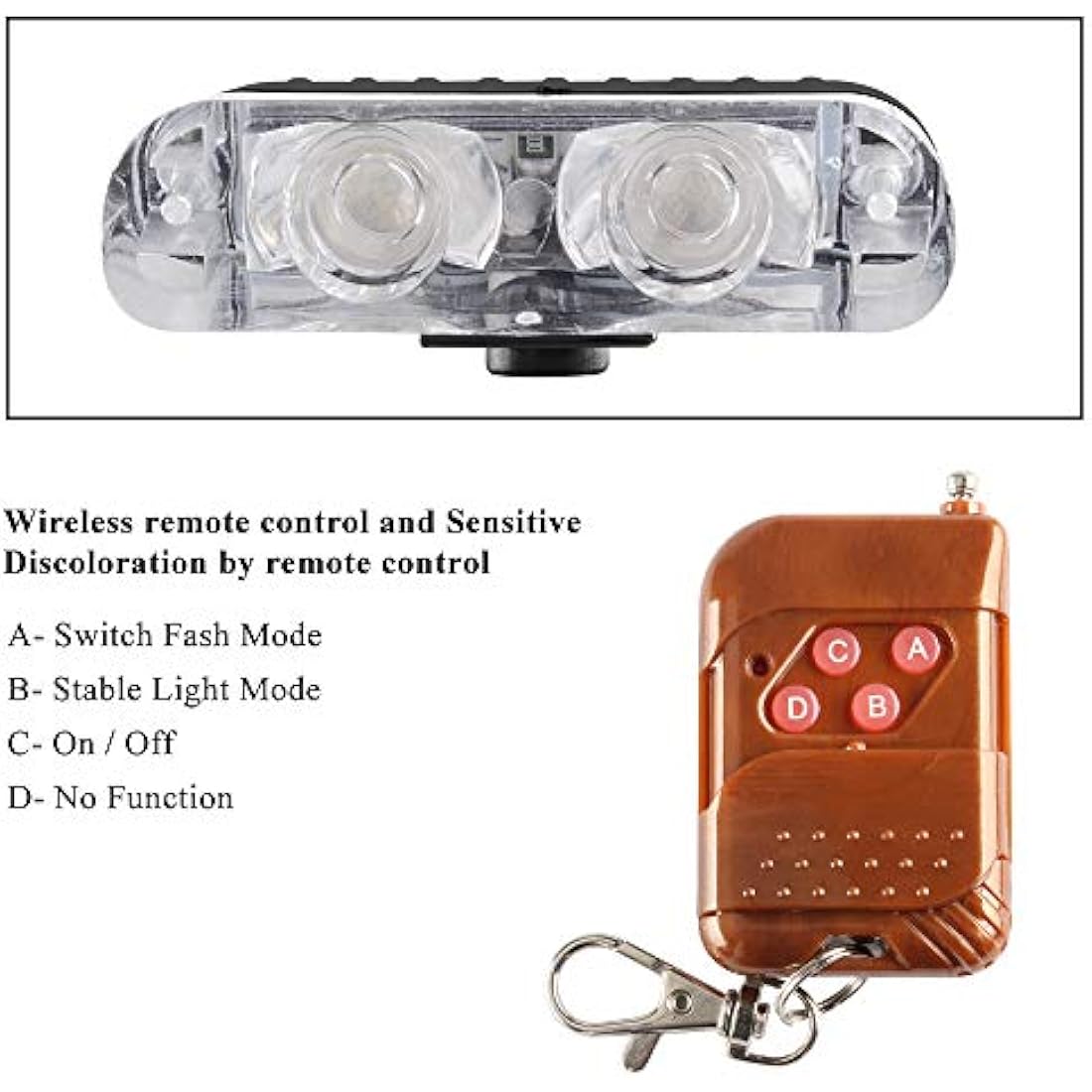 8-in-1 LED Emergency Strobe Lights for Trucks - Red & Blue