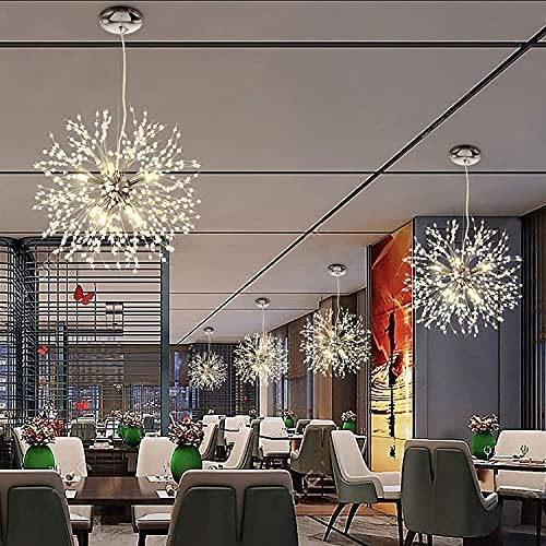 Jolof Store Modern Firework Dandelion Crystal Chandelier – 8-Light Silver