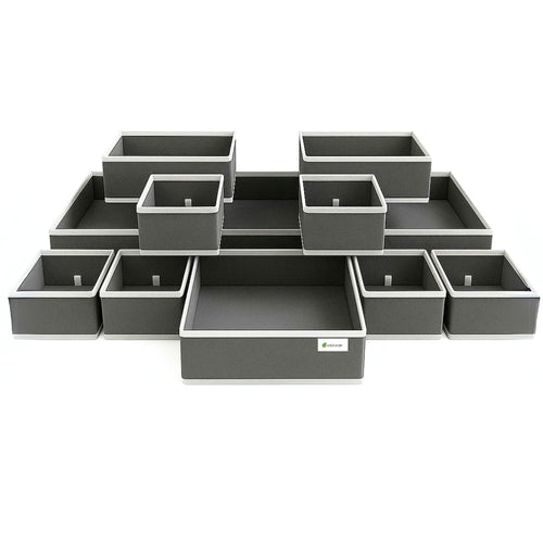12 pcs Drawer Organisers Divider UK Large Drawer Dividers Clothes Drawer Organisers Wardrobe Storage Organiser Underwear Draw Organizer Clothes Draw - image 1
