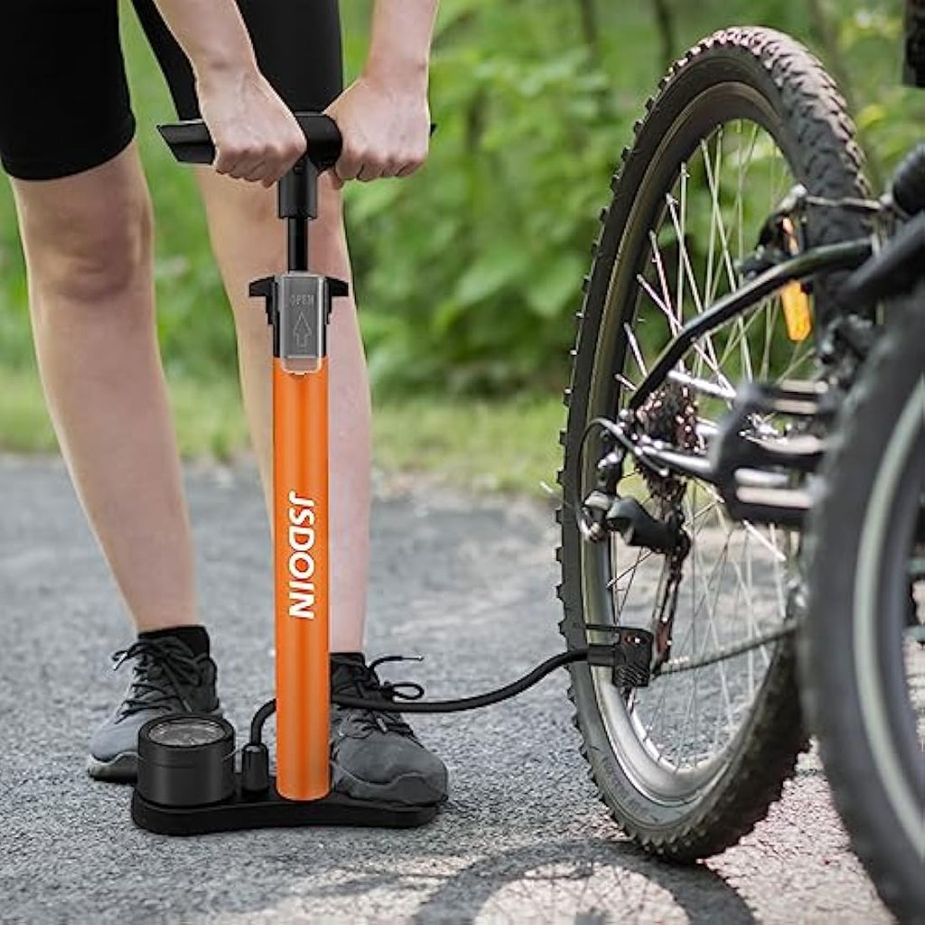Bike Floor Pump – 160 PSI High Pressure Gauge for MTB
