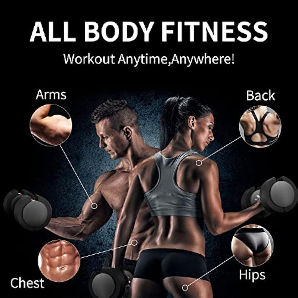 EnterSports Adjustable Dumbbells | 12kg Home Gym Strength Training