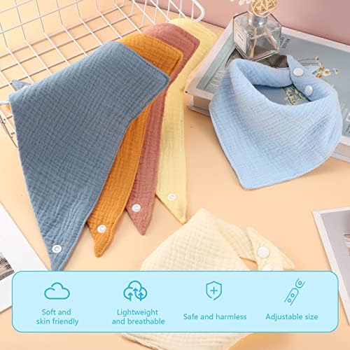 Baby Bandana Drool Bibs – 10 Pack Soft Absorbent Cotton