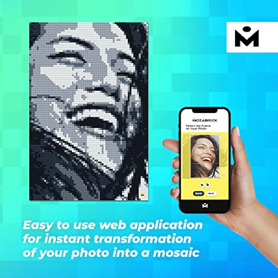 MOZABRICK Photo Builder Model M – DIY Pixel Art Mosaic Brick Set