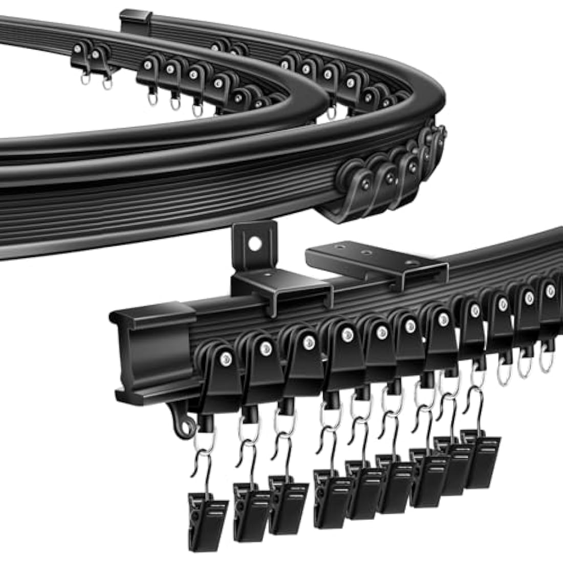 20FT Flexible Ceiling Curtain Track – Bendable Wall Mount Rail