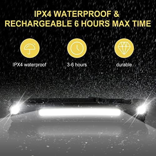 Jolof Store Rechargeable LED Headlamp | Motion Sensor & Wide Beam – 2 Pack