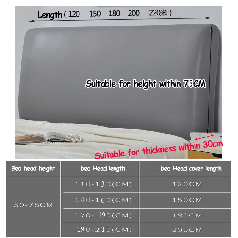 Bestenrose Headboard Cover for Double King Size Bed Waterproof Pu Cover - image 2