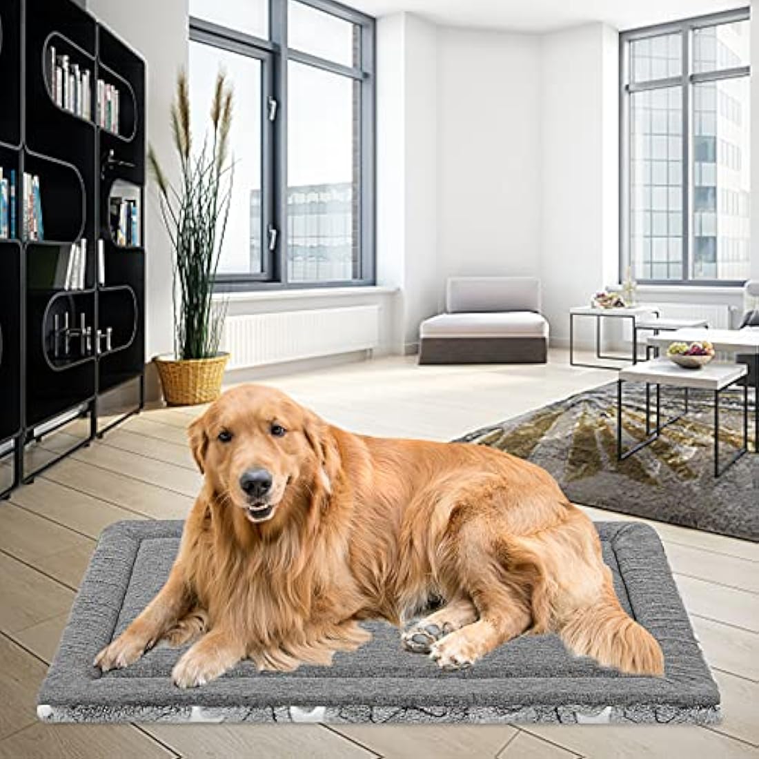 EMPSIGN Large Dog Bed – Reversible Cool & Warm Washable Crate Mat