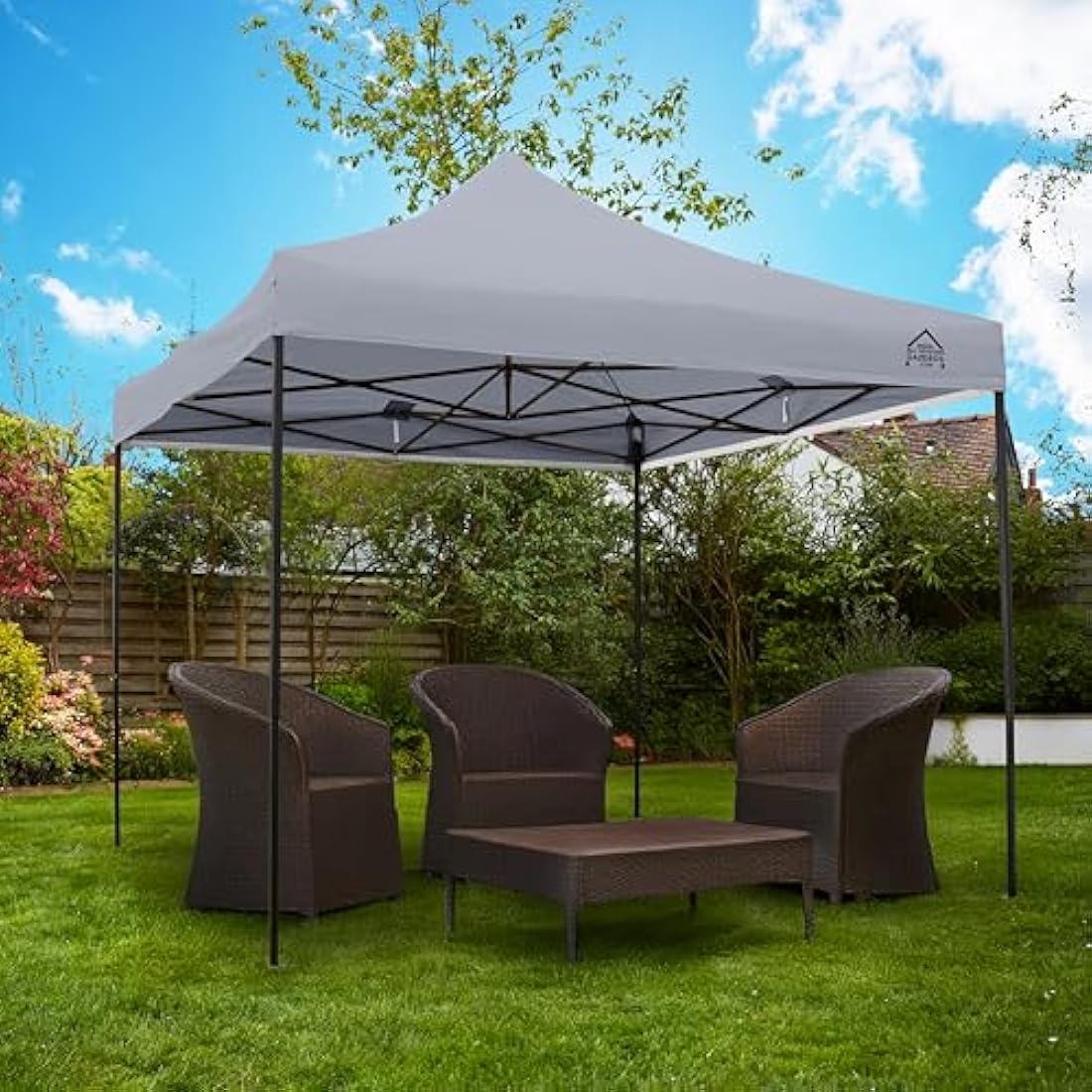 All Seasons Gazebos 3x3m Heavy Duty Waterproof Pop Up Gazebo - Grey