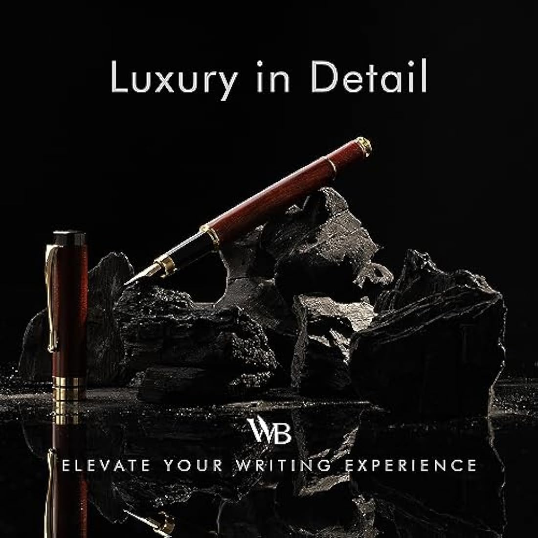 Wordsworth & Black Rosewood Fountain Pen Set – Extra Fine Nib Gift Case