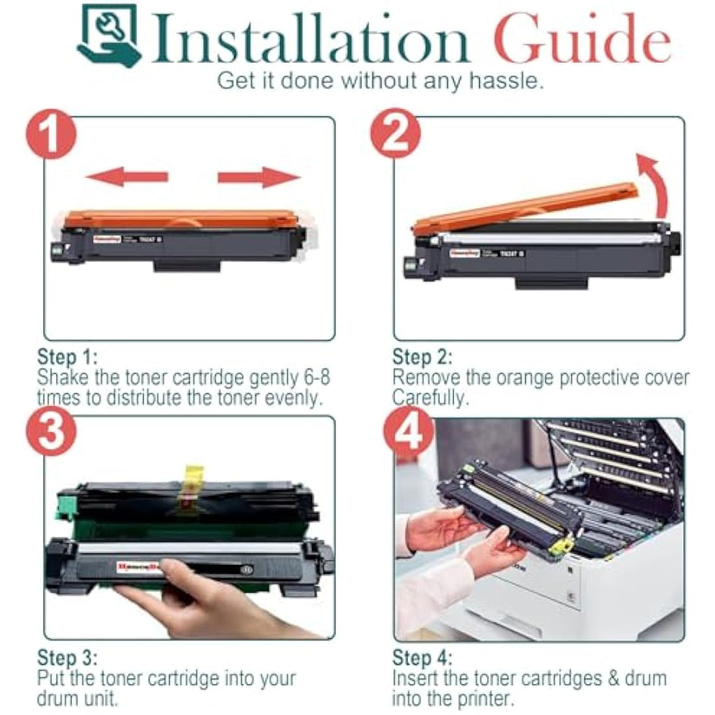 HenceBuy TN248XL Toner Cartridges for Brother HL-L3220CWE MFC-L8390CDW | 4 Pack