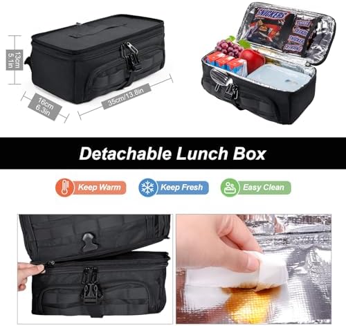 BERTASCHE Tactical Lunch Backpack | Insulated Laptop Work Bag – Black
