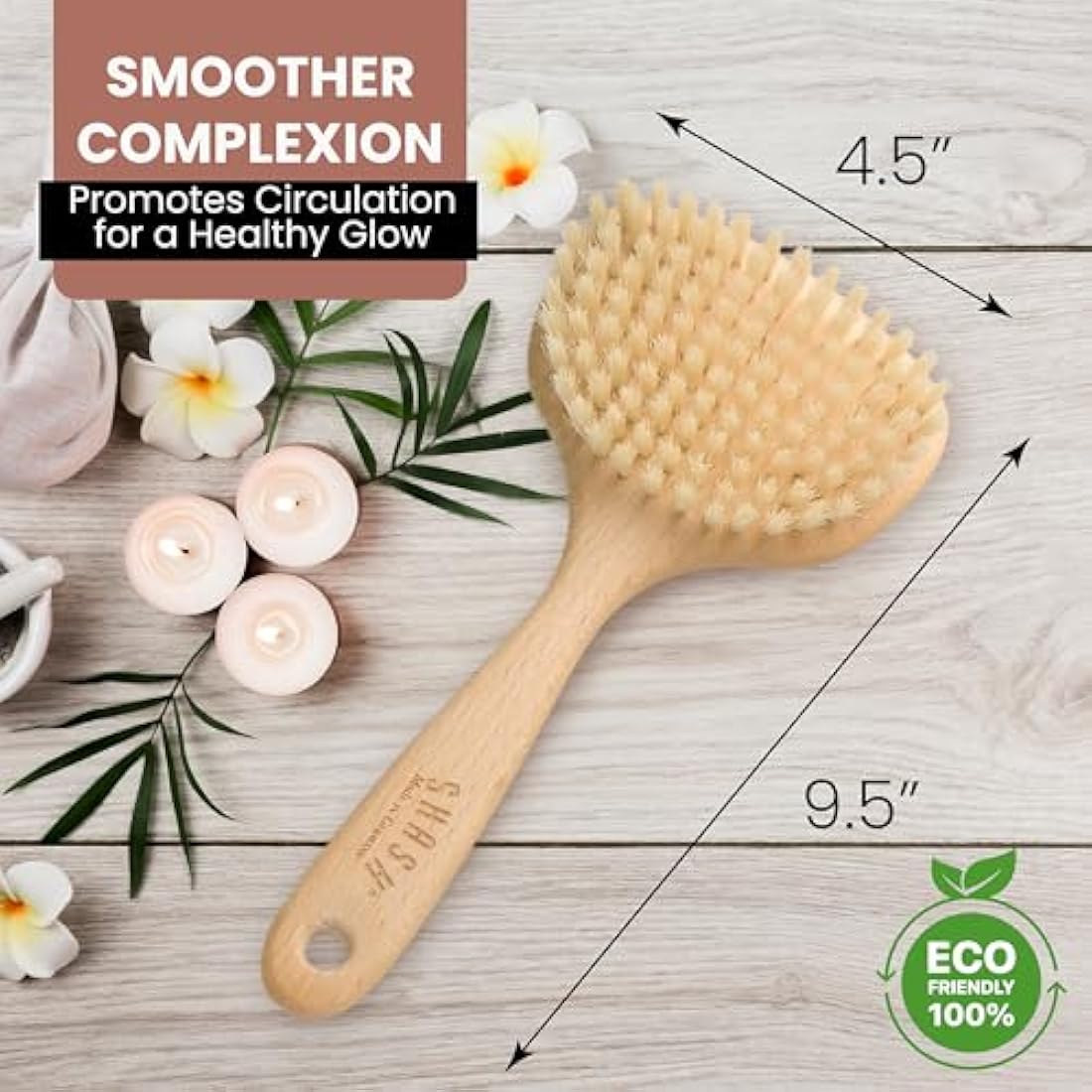 SHASH Goat Hair Face Brush – Gentle Exfoliating Beech Wood Cleanser