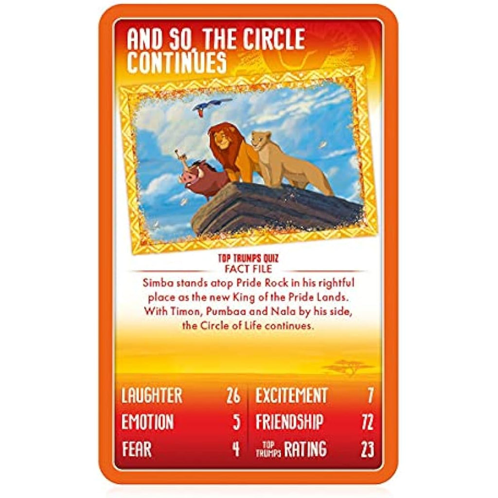 Top Trumps Disney The Lion King Card Game – Educational Toy for Kids