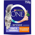Purina ONE Coat & Hairball Chicken Dry Cat Food - 750g (Pack of 4)