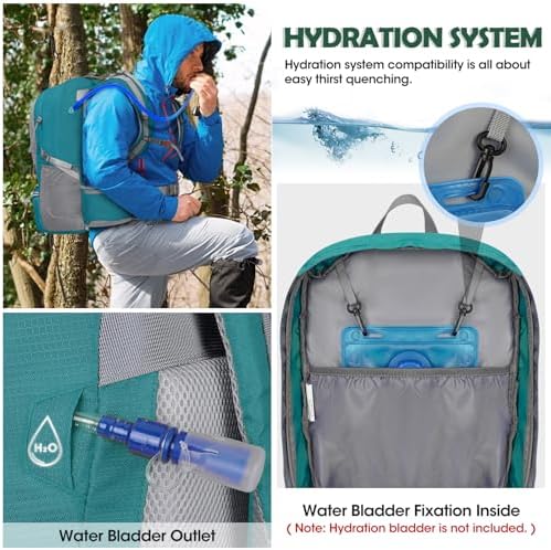 50L Hiking Backpack - Waterproof Camping Rucksack with Wet Pocket