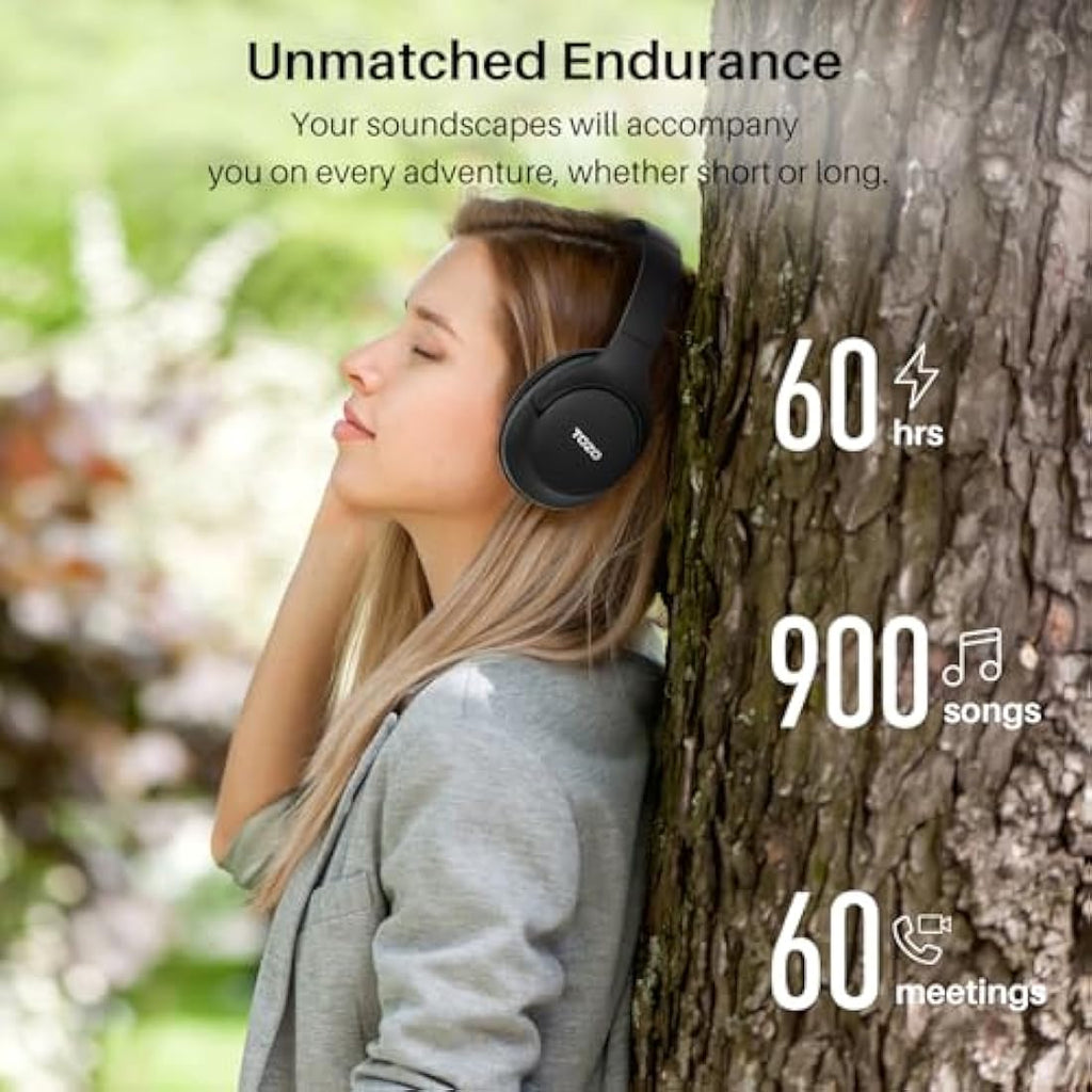 TOZO HT2 Hybrid Active Noise Cancelling Over Ear Wireless Headphones