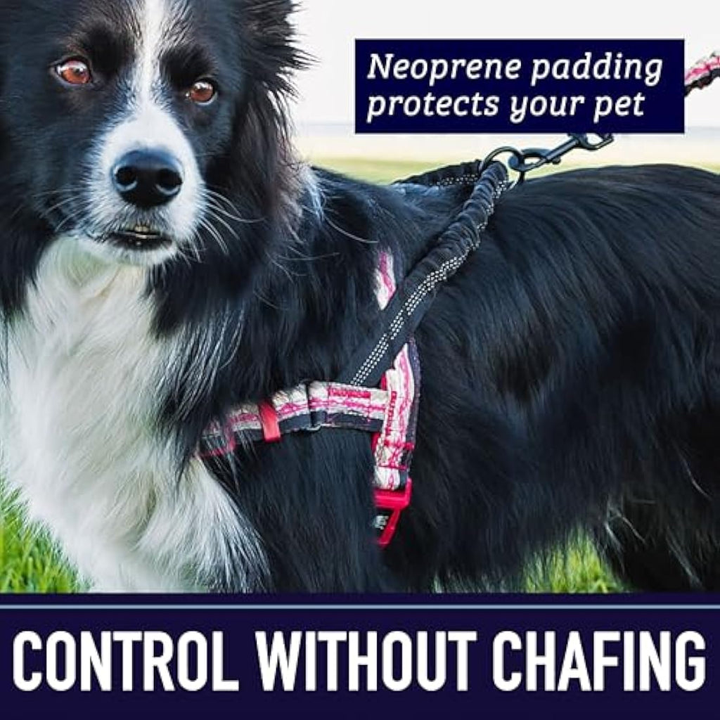 Leashboss No Pull Dog Harness – Reflective Shock Absorbing Bungee Handle