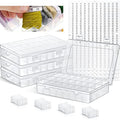 Queekay Embroidery Floss Organizer Box Set with 200 Bobbins - 4 Pack