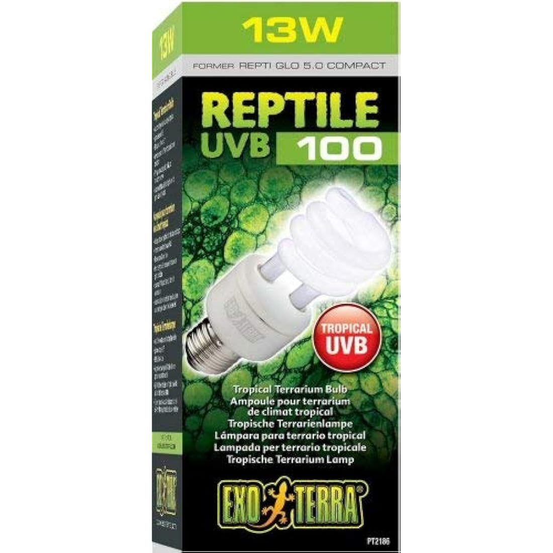 Exo Terra 13W UVB Tropical Terrarium Bulb | Reptile Lighting Lamp